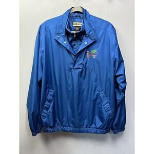Bimini's Oyster Bar Myrtle Beach Jacket Mens size Large Full zip Blue Embroidery